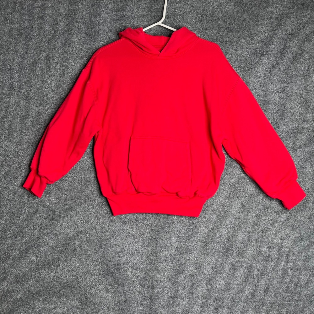 Yeezy Gap Double Layer Hoodie Red Kids Large 10-11 YZY Kanye West Cotton